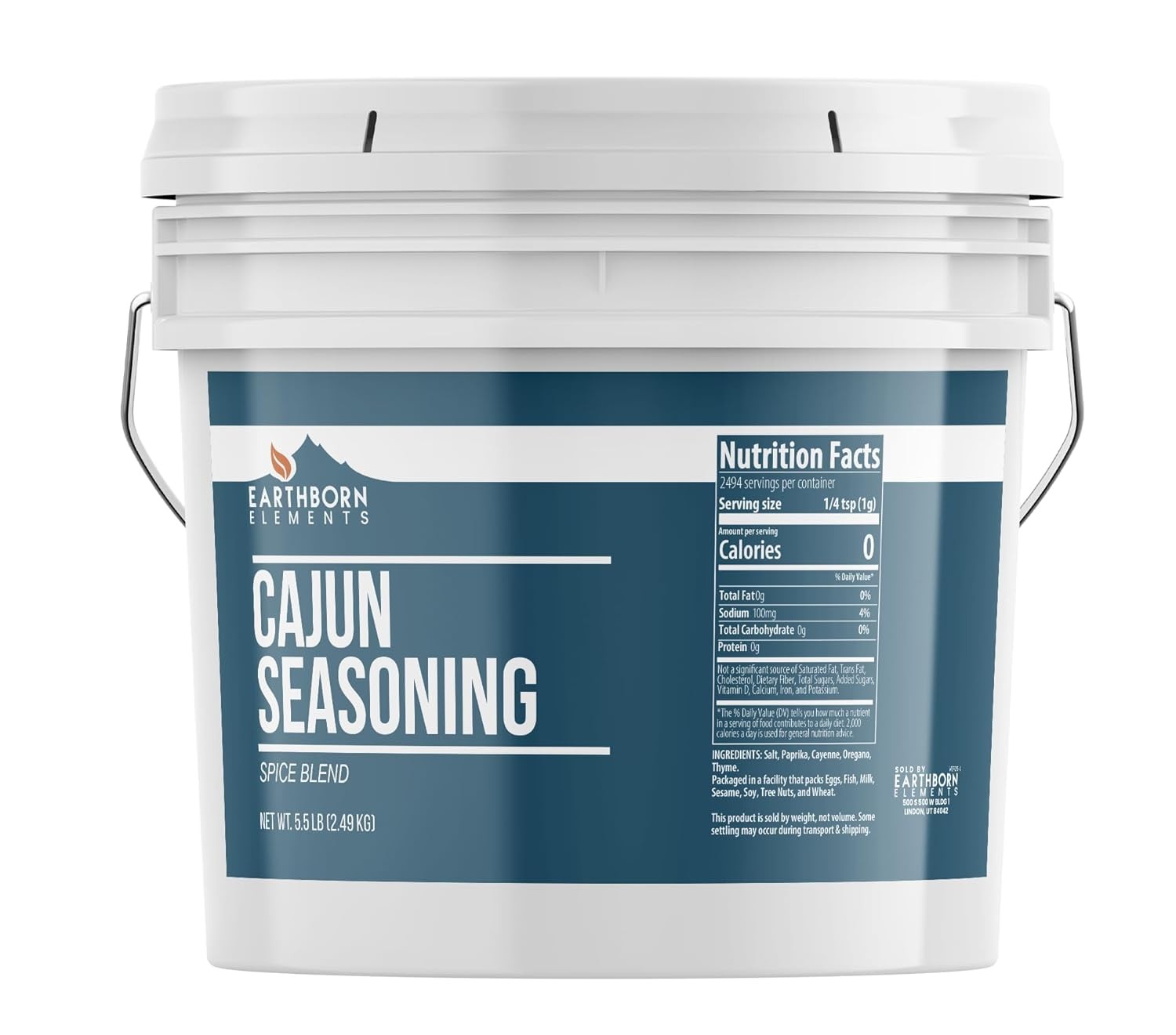Cajun Seasoning 1 Gallon Bucket Spice Blend Rich Flavor