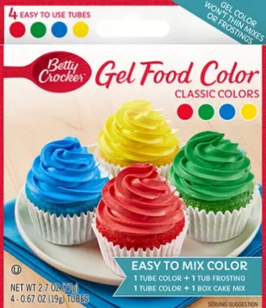 Betty Crocker Gel Food Color Classic Colors 2 Pack