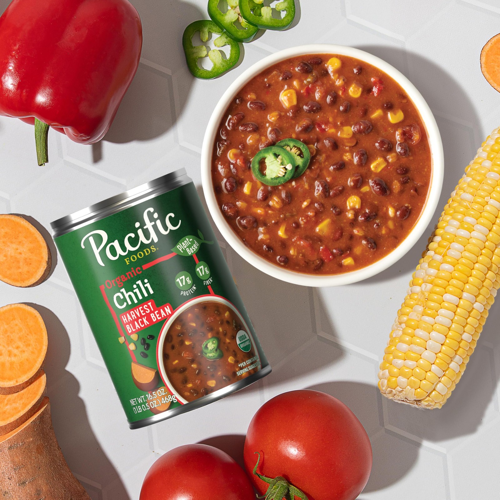 Pacific Foods Organic Harvest Black Bean 16.5 Ounce (Pack of 1),