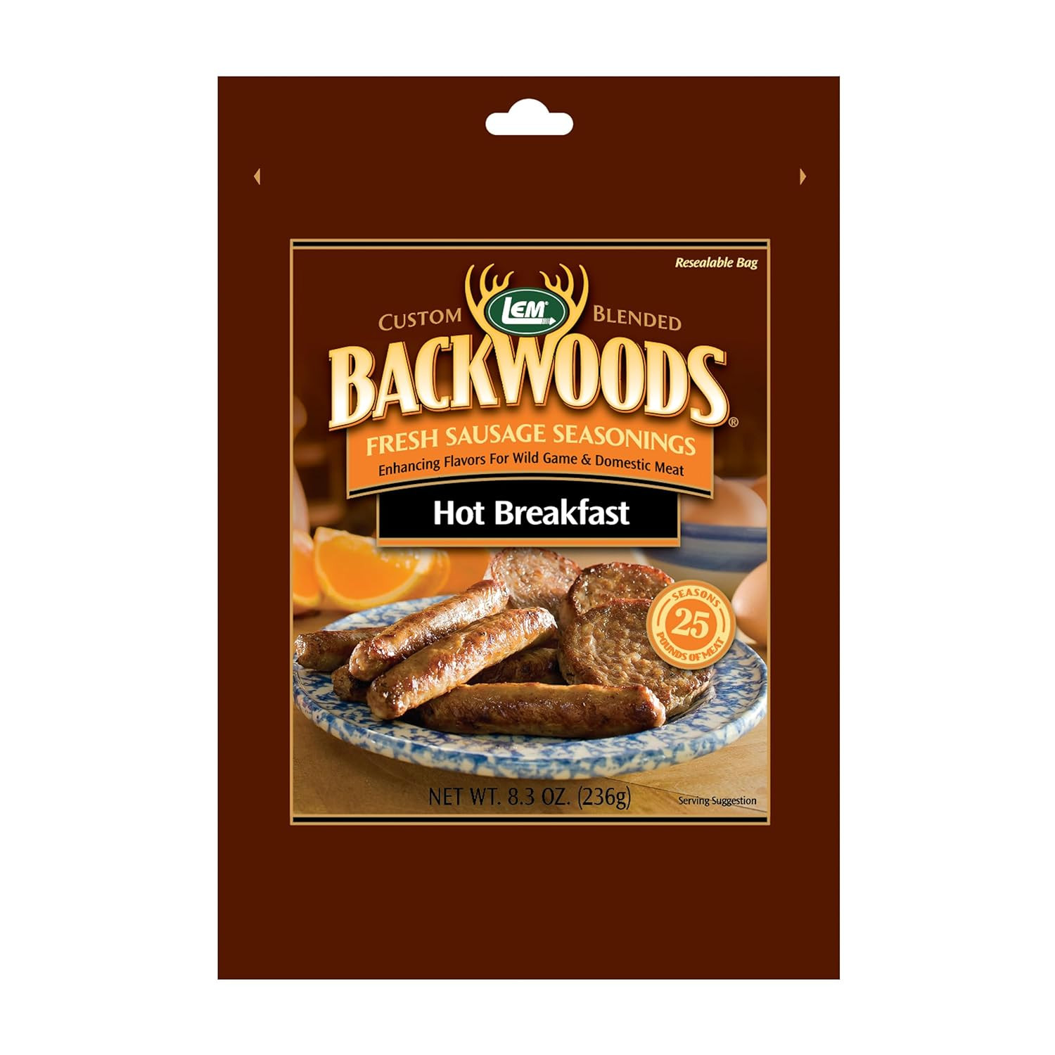 Backwoods Hot Breakfast Fresh Sausage Seasoning, 8.3 Ounce