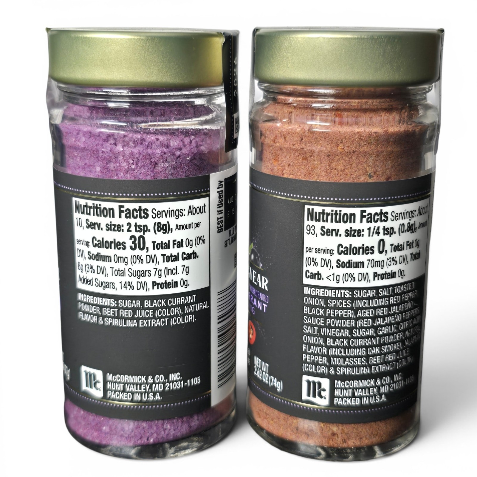 Mccormick Flavor Of The Year Black Currant Finishing Sugar And Smoky Seasoning