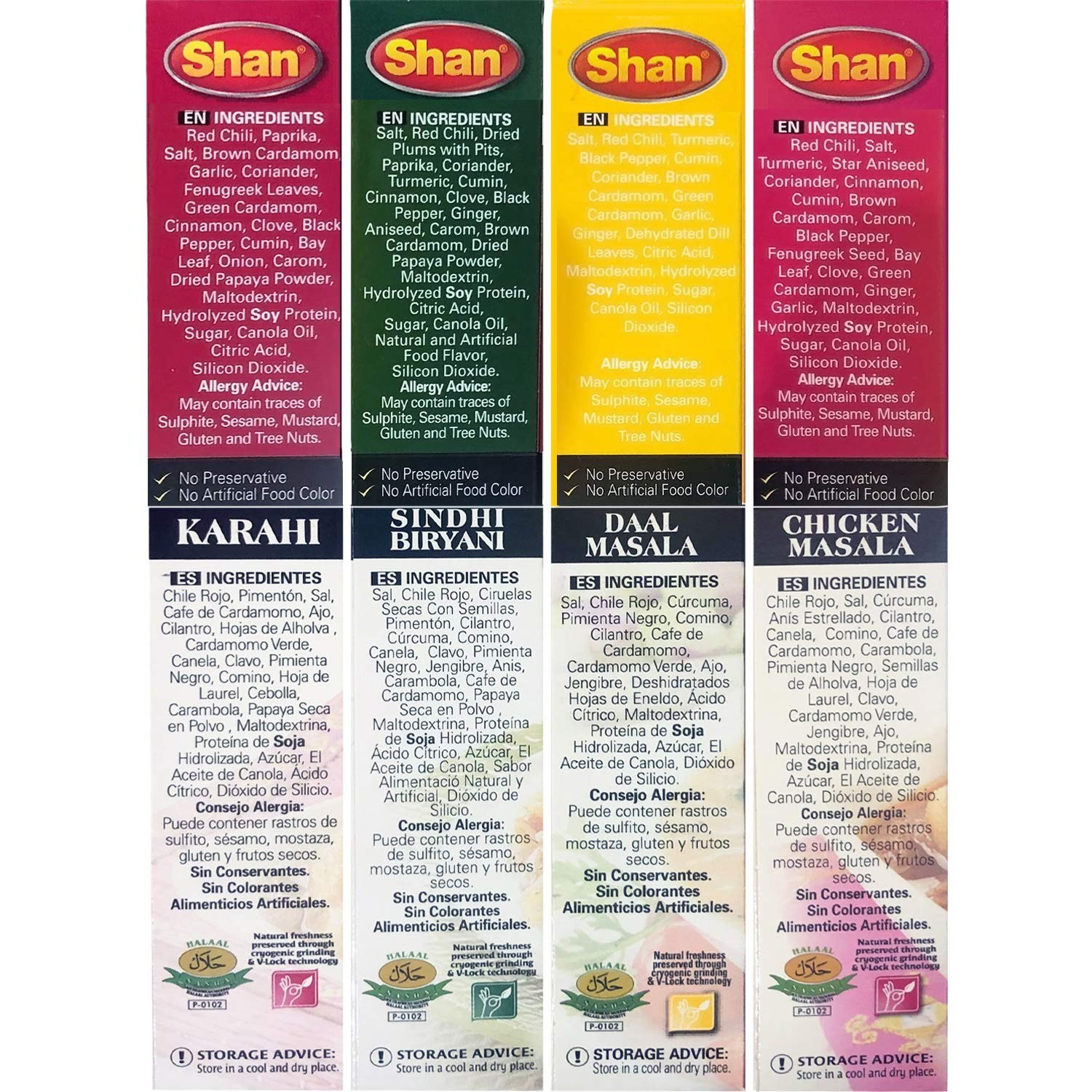 Shan Spice Mix Combo 5 Chicken Masala Karahi Daal Masala Sindhi Biryani
