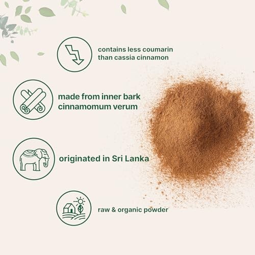 Organic Ceylon Cinnamon Powder 2 lb – Sweet & Earthy Flavor for Baking, Cooking