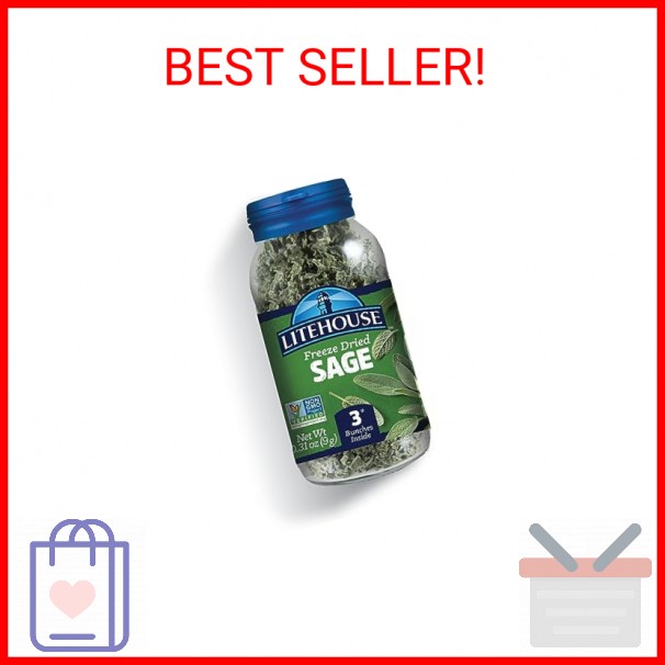 Litehouse Freeze Dried Sage – Substitute for Fresh Sage, Jar Equal to 3 Sage Fre