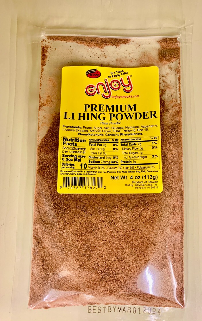 HAWAII ENJOY PREMIUM Li Hing Mui Plum Powder 4oz 03/25