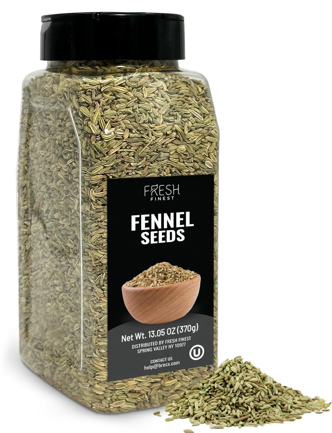 Whole Fennel Seeds 370G – Non GMO, All Natural, Cooking & Digestive Health