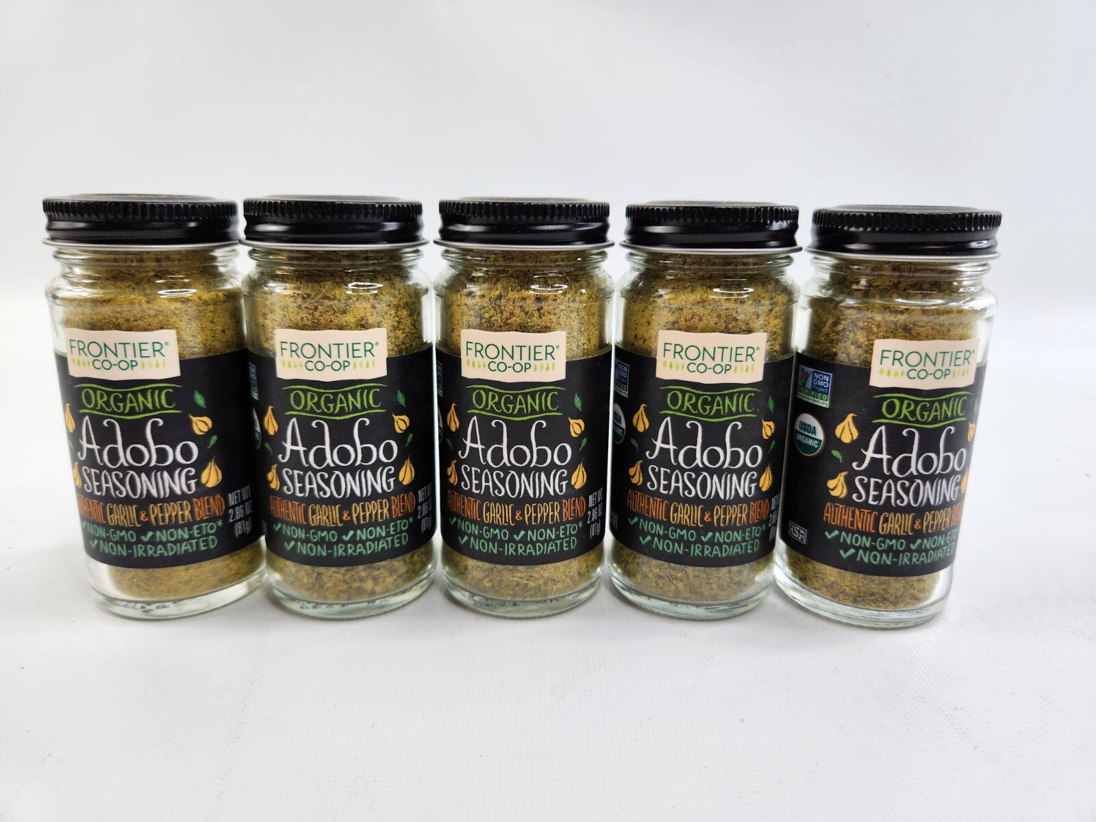 5 Pack Frontier Herb Adobo Seasoning Blend – Organic Non Irradiated – 2.86oz