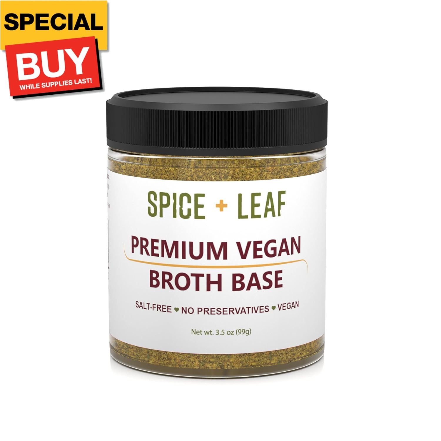 Premium Vegan Broth Base by – Vegan, Dairy Free, Salt Free, Preservative Free S
