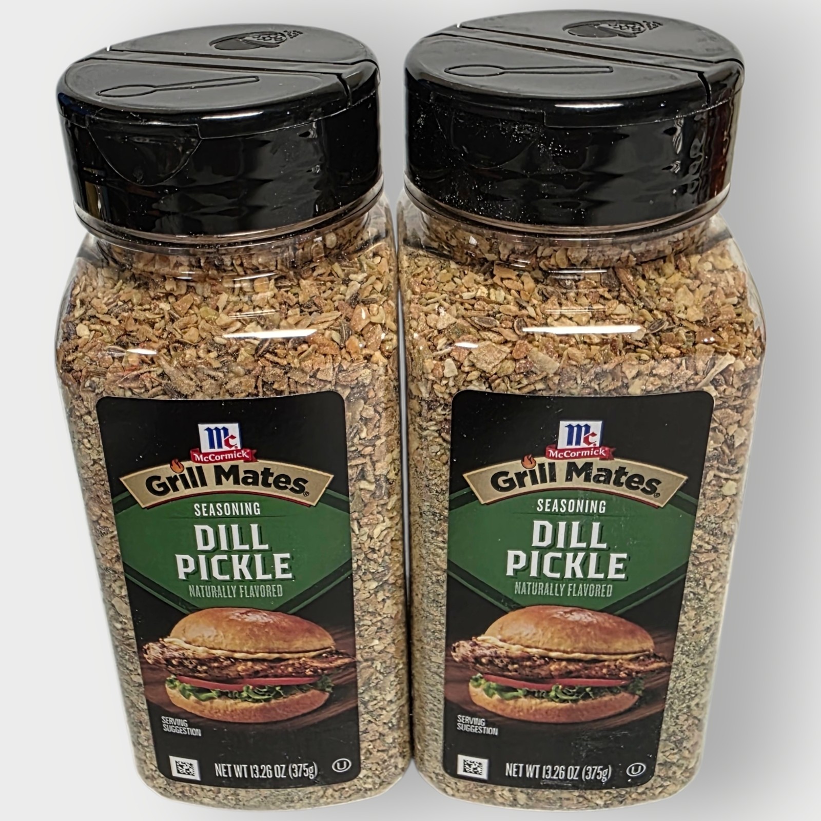 LOT 2- McCormick Grill Mates Dill Pickle Seasoning 13.26 oz (375g) Large Bottle