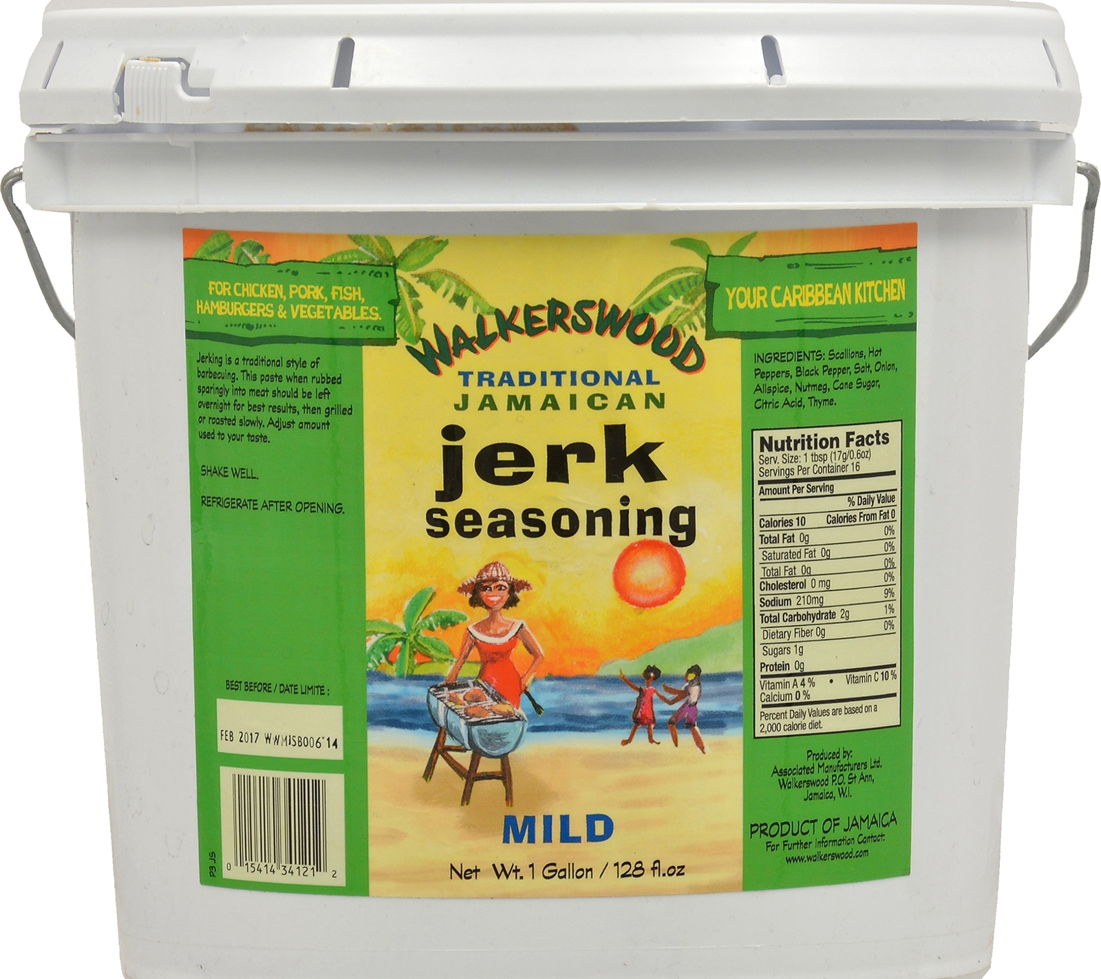 Walkerswood Jamaican Jerk Seasoning Mild 128 Fl Oz Versatile Marinade