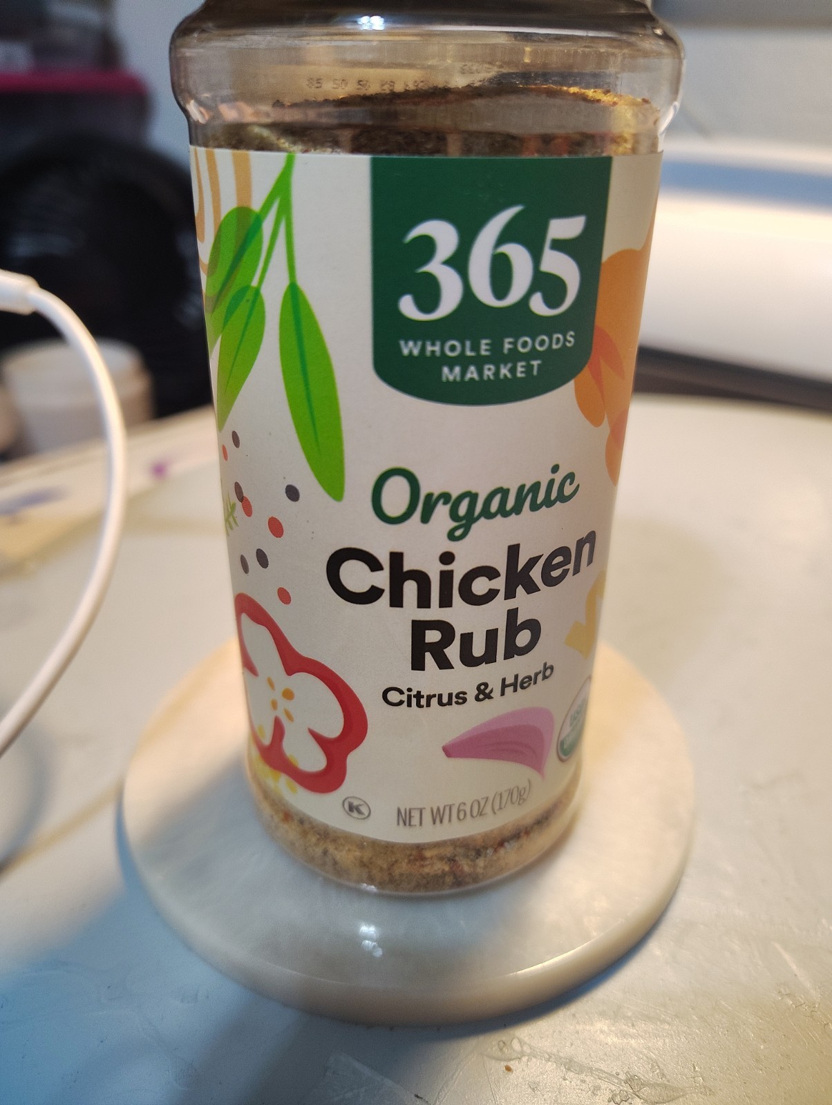 365 Whole Foods Market Organic Chicken Rub Citrus &Herb 6 0z