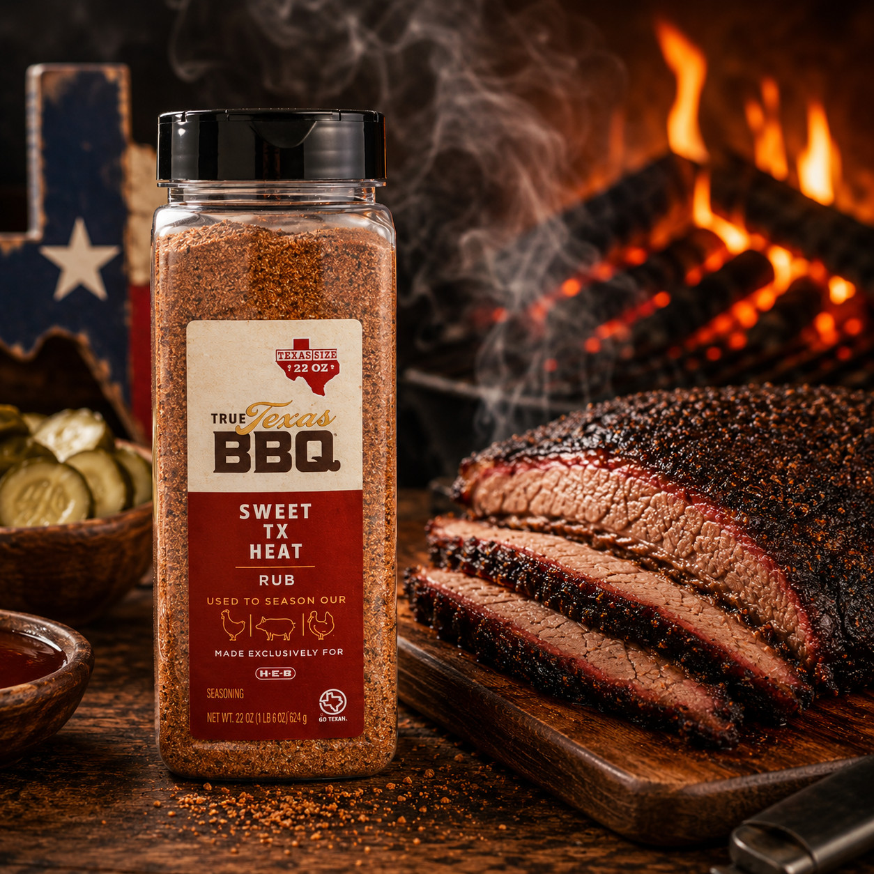 BBQ Seasoning – H‑E‑B Texas Originals Sweet TX Heat – Texas-Size Pack 22oz