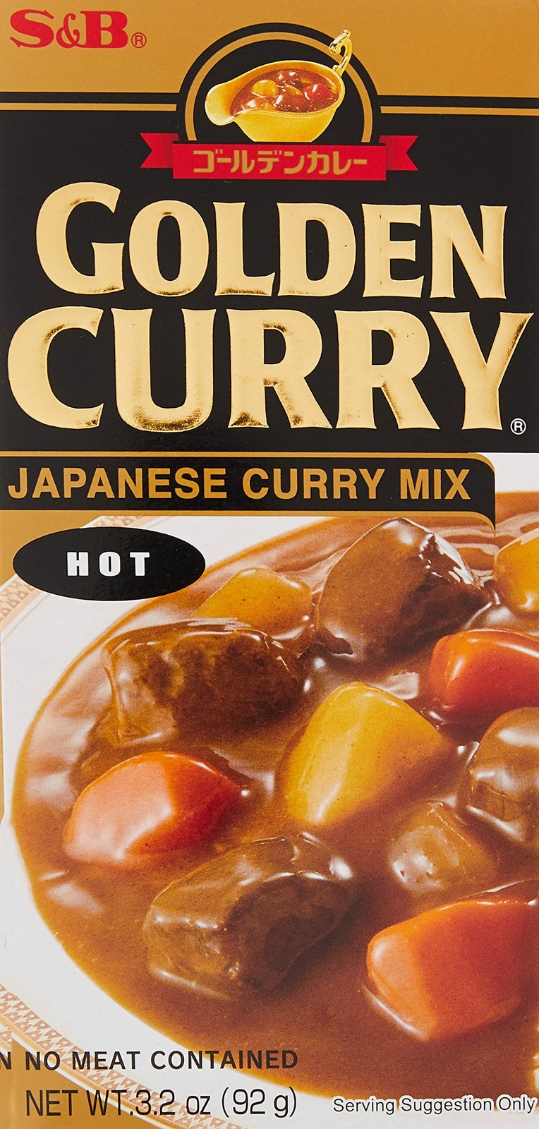 S&B, Golden Curry Sauce Mix, Hot, 3.2 oz Ounce (Pack of 1)