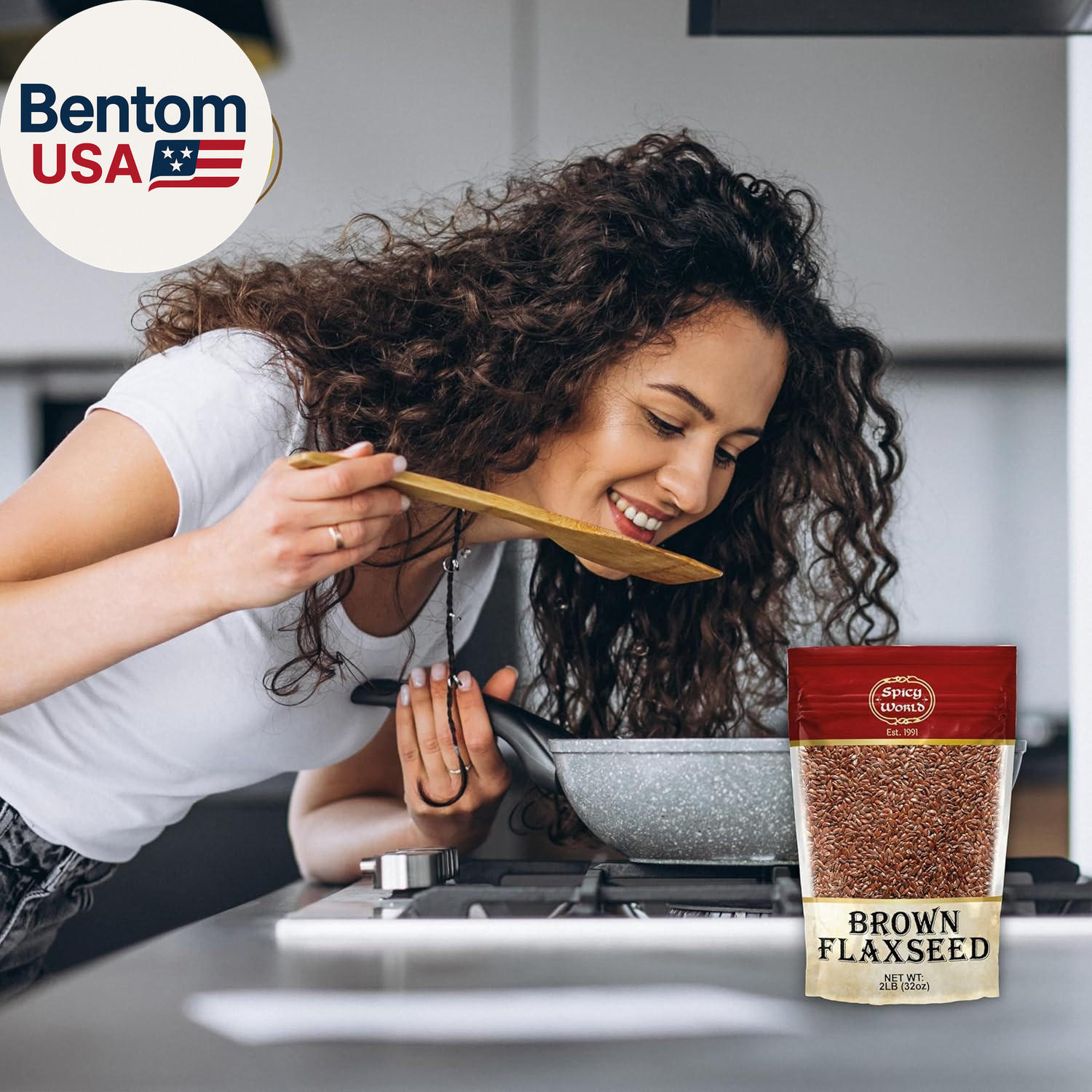 Brown Flaxseed 2 LB Bag – Non-Gmo, Whole, High in Fiber & Omega-3, Keto Friendly
