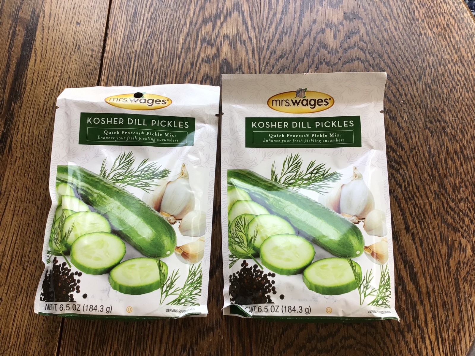 (2 Pack) Mrs.Wages Quick Process Dill Pickle Mix,rack 6.5 Oz makes 10 lbs (B)