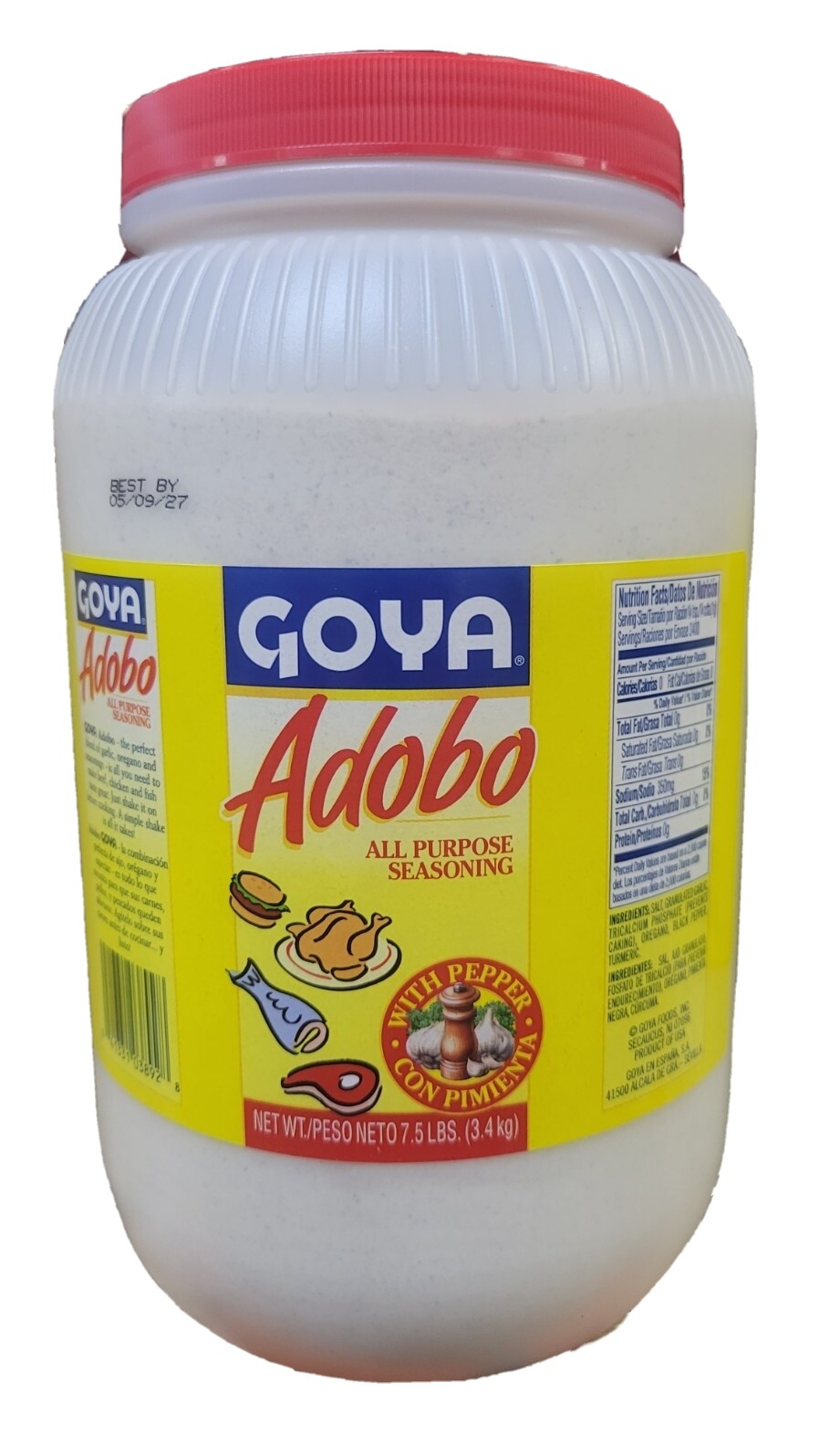GOYA ADOBO CON PIMIENTA ALL PURPOSE GOYA SEASONING WITH PEPPER 7.5 LB. 2PACKS