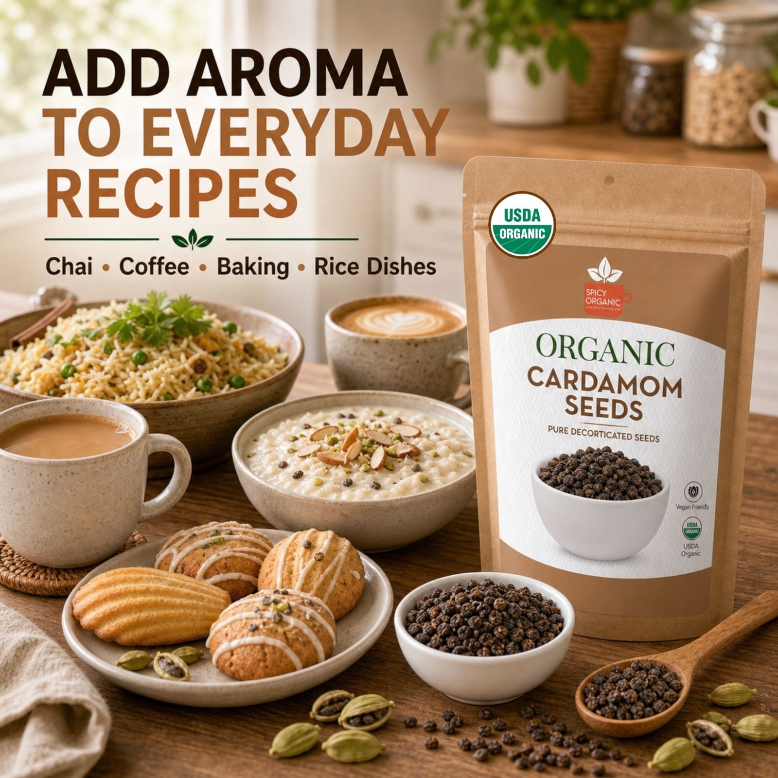 Spicy Organic Cardamom Seeds 10 lbs | USDA Organic