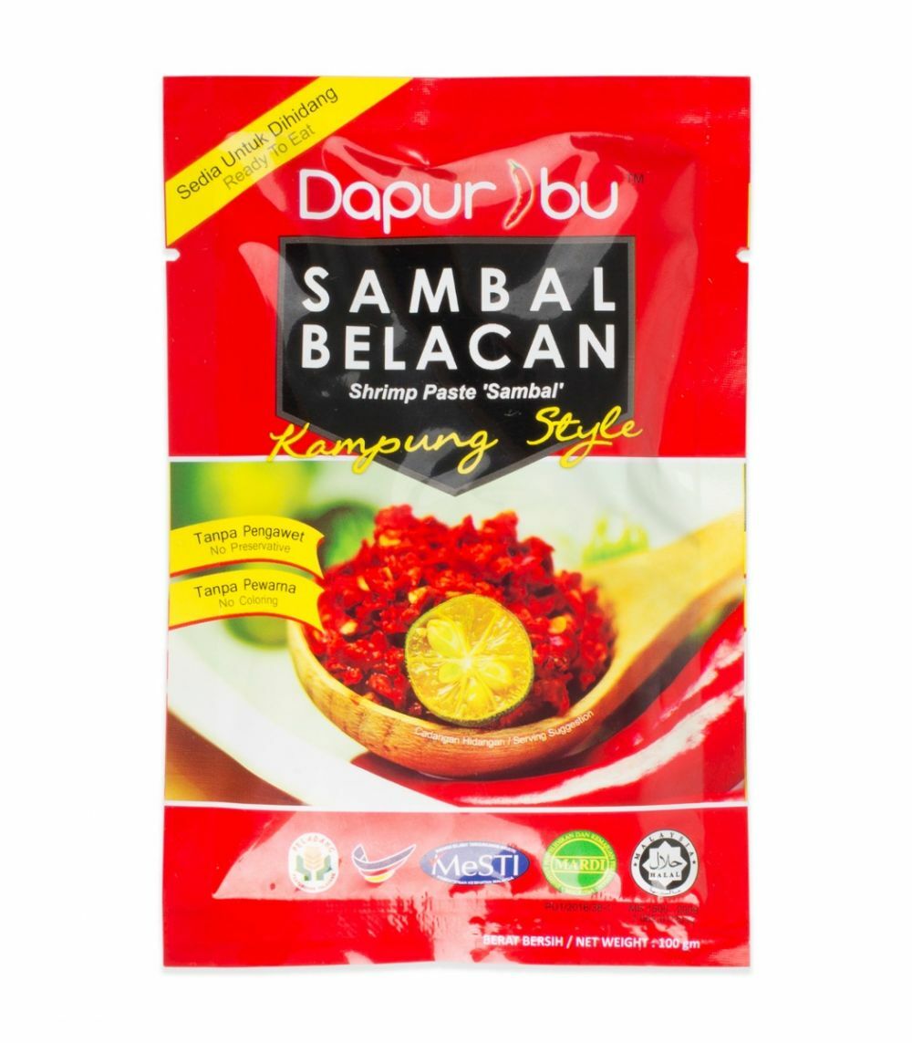 Shrimp Paste ‘Sambal’ (Sambal Belacan) ‘Kampung Style’ Ready To Eat (Dapur Ibu)