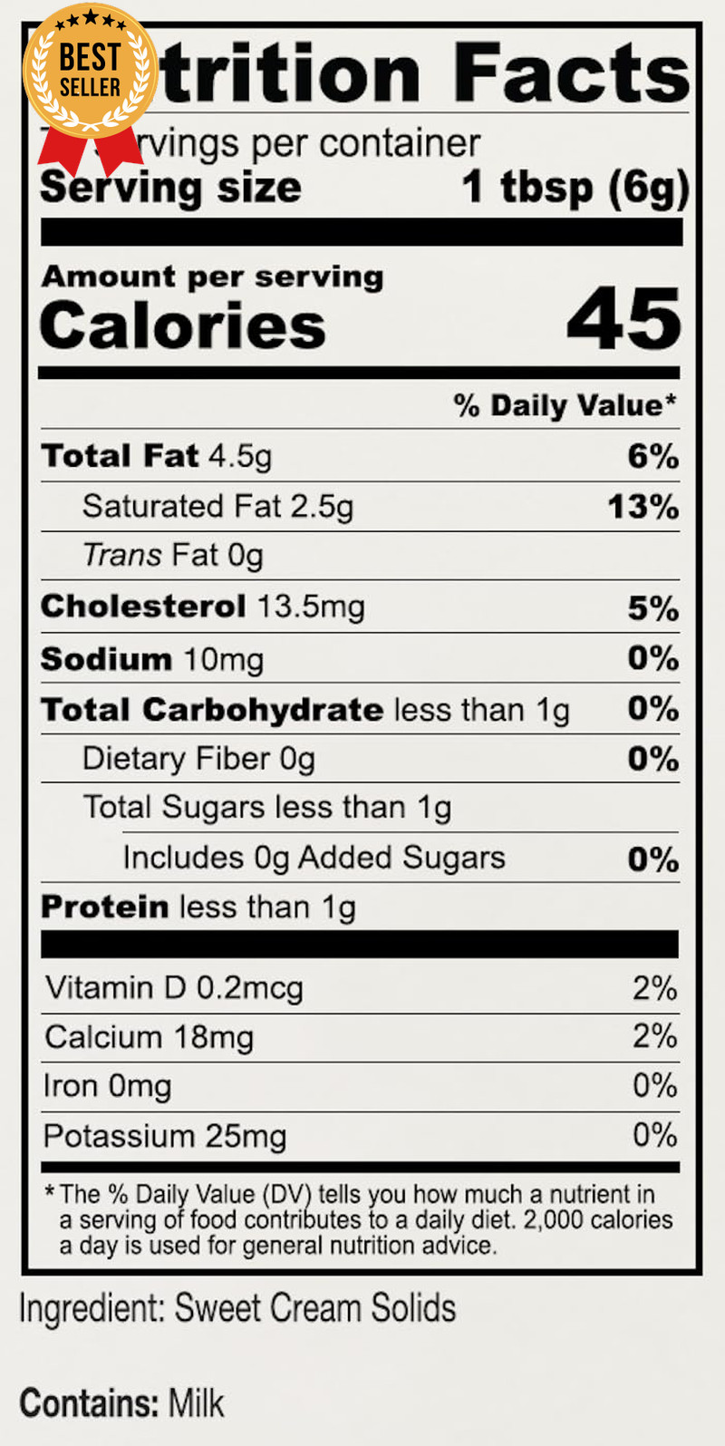 Heavy Cream Powder 1lb Keto Friendly Gluten-Free Non-GMO USA Made Baking Mix