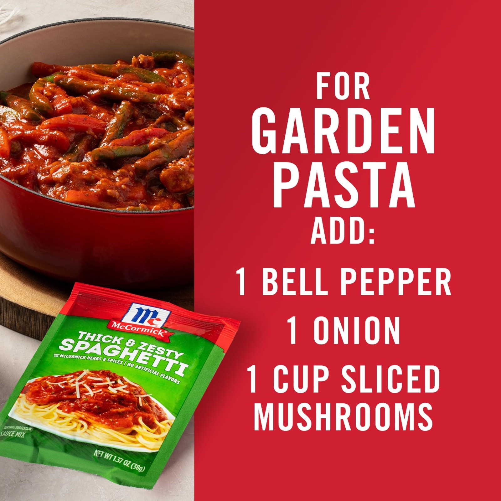 Thick & Zesty Spaghetti Sauce Seasoning Mix – No Artificial Flavors, Quick Pasta