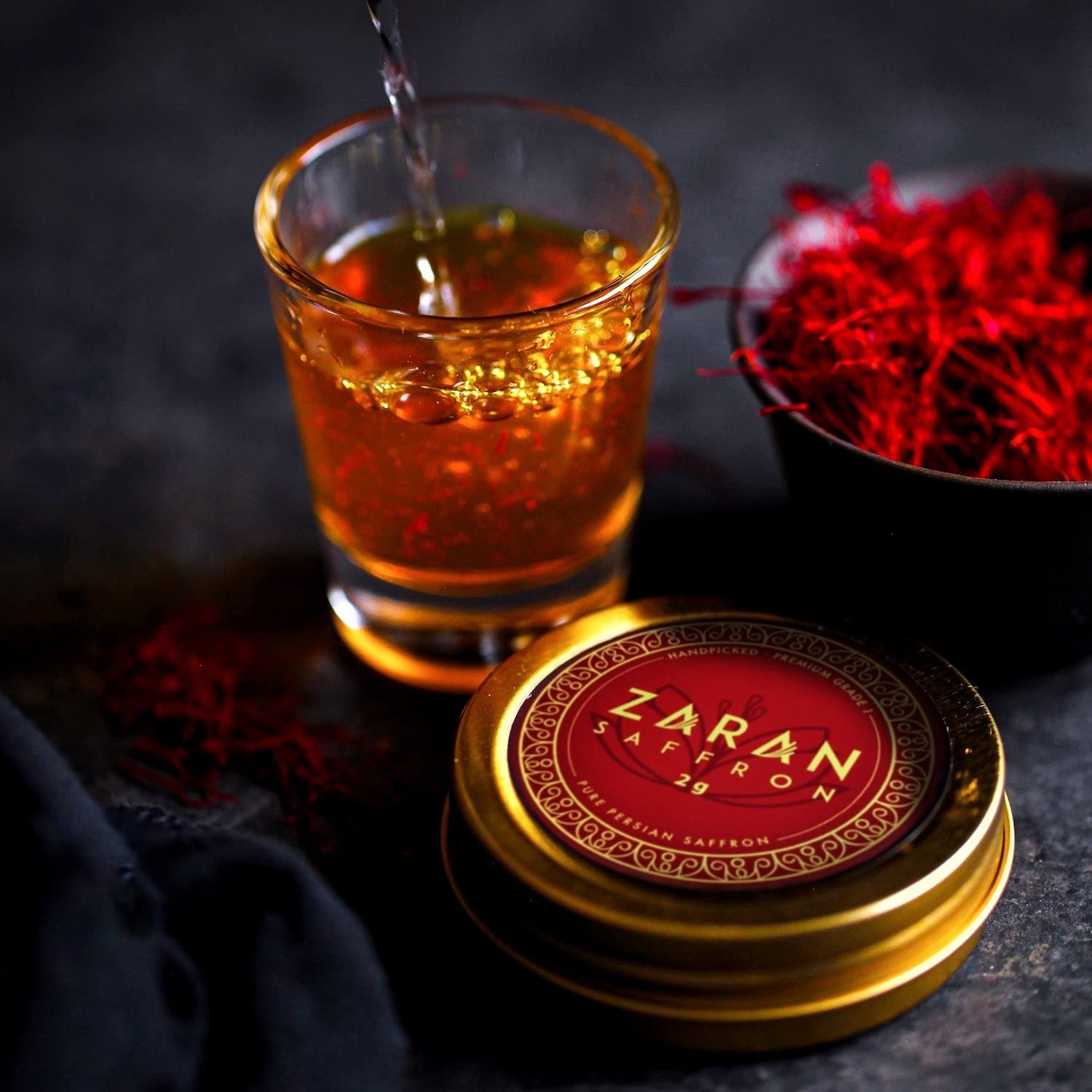 Superior Quality Saffron Spice – 2g Super Negin Threads for Paella and Risotto