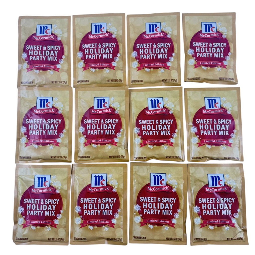 Lot of 12 McCormick Limited Edition SWEET & SPICY Holiday Party Seasoning Mix