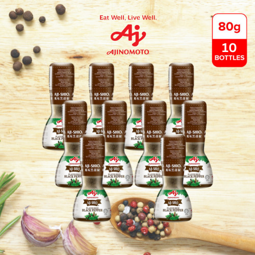 Ajinomoto Aji-Shio Flavoured Aromatic White & Black Pepper Bottle Refill Pack