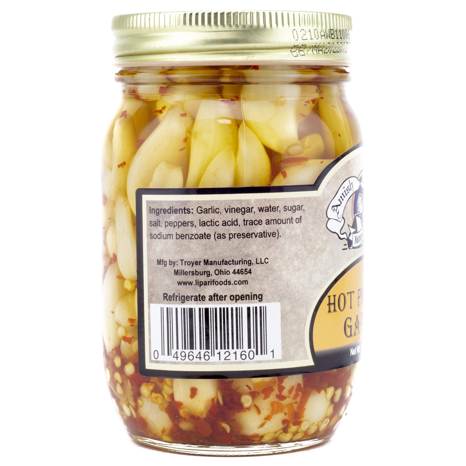 Amish Wedding All-Natural Hot Pickled Garlic 15 Ounces (2 2 Pound (Pack of 1)