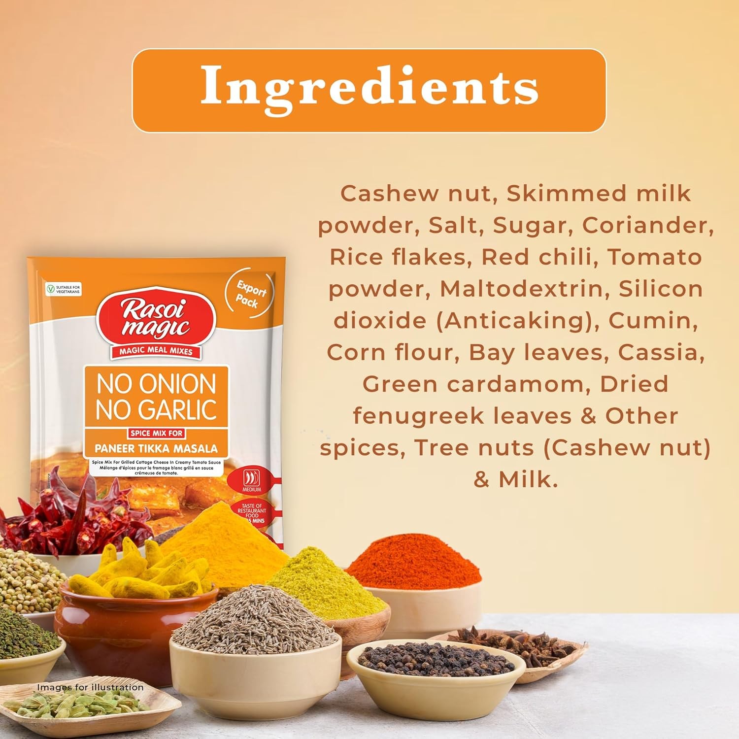 Rasoi Magic Spice Mix for NONG Paneer Tikka Masala 50g (Pack of 3)