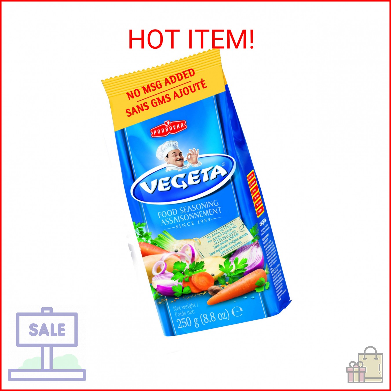 Podravka Vegeta All Purpose Seasoning No MSG 8.8 oz (250 g)