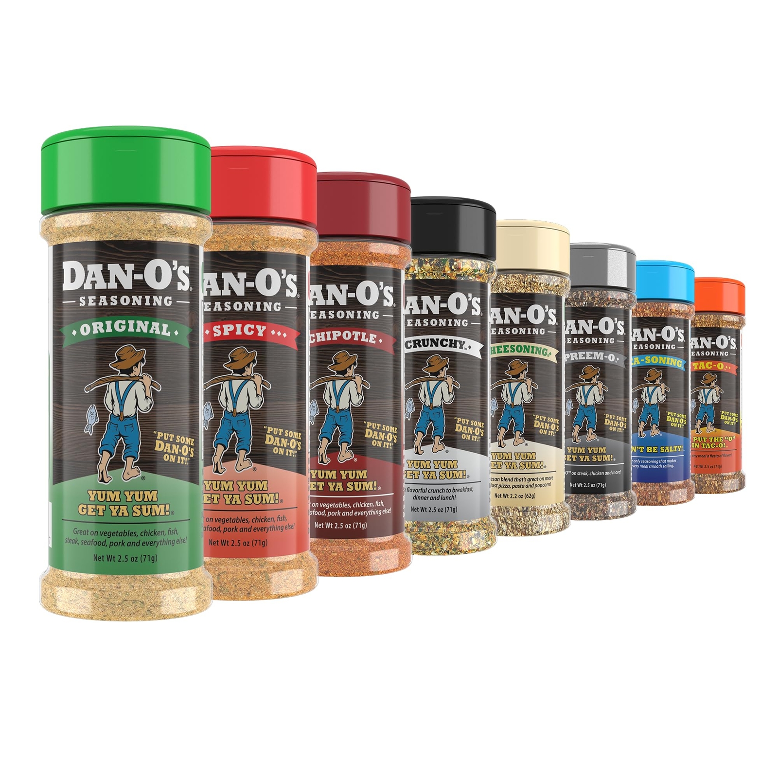 Dan-O’s Seasoning Great on Chicken Meats Rub – All-Purpose 2.2 – 2.5 oz 8 Bottle