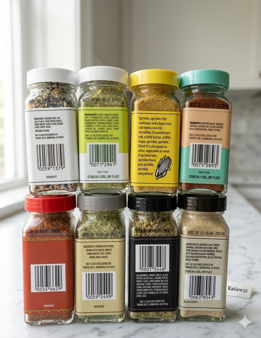 8 Pack Trader Joe’s 8 Flavors Spice Seasoning Variety Set Great Value Bundle
