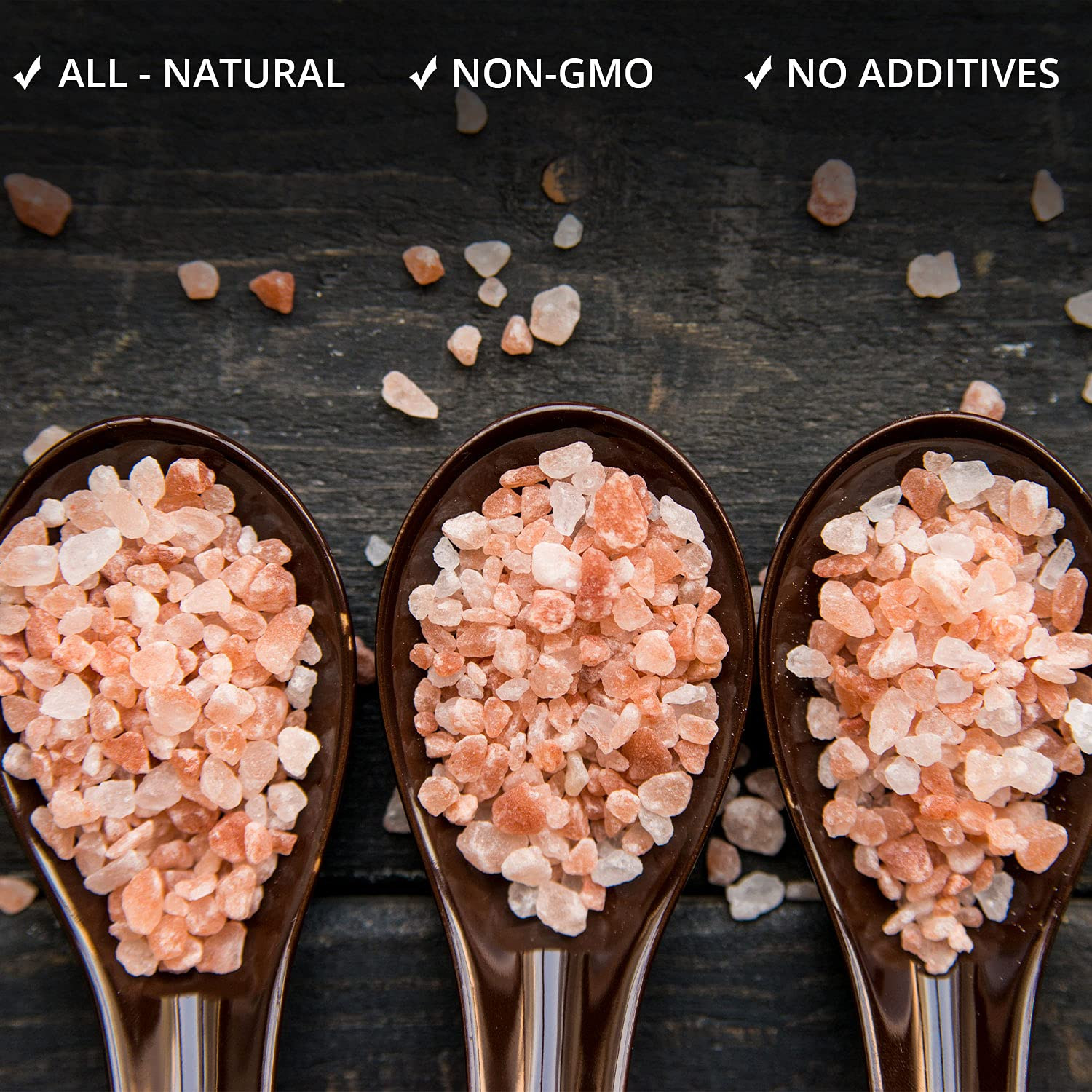 Pink Himalayan Salt Coarse Grain 1 lb (Pack of 6), Grinder Refill, Non-GMO, Pure