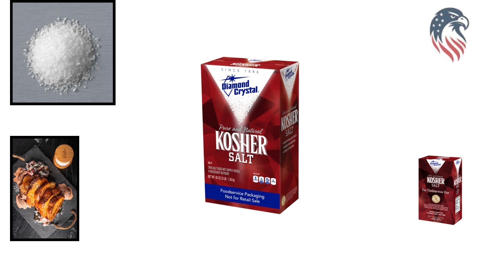 Kosher Salt 3lb Box No Additives Pure Natural Culinary Salt Kosher Compatible