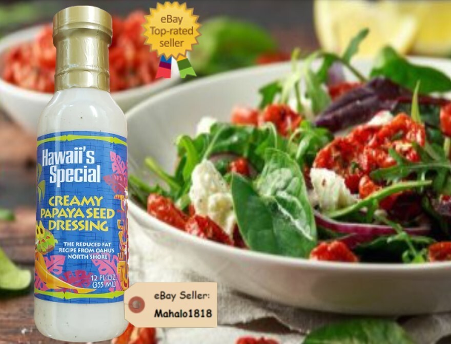 HAWAII’S SPECIAL CREAMY PAPAYA SEED DRESSING 12OZ Made in Hawaii FRESH