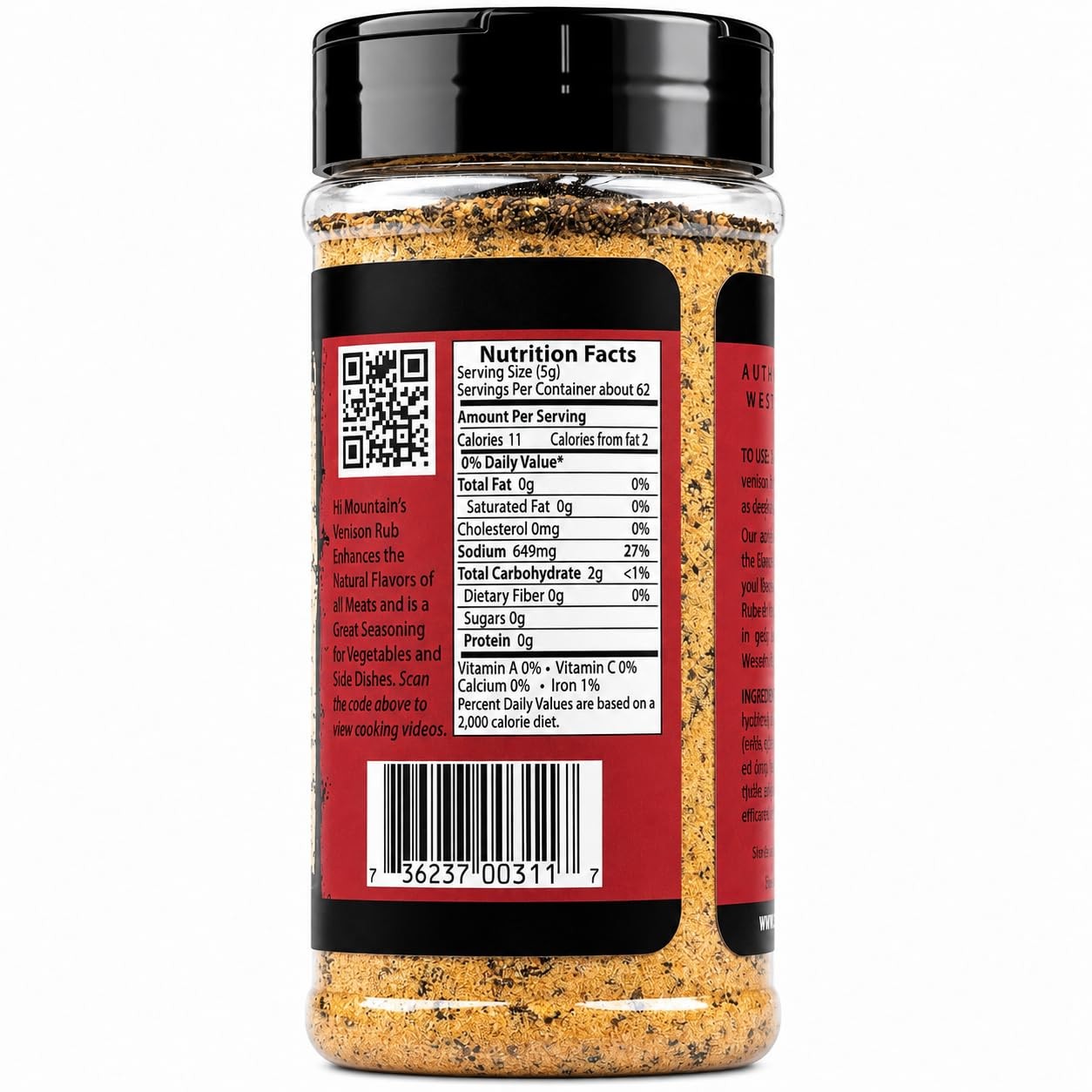 Hi Mountain Seasoning | VENISON RUB | Western Style BBQ 11 Ounce (Pack of 1)
