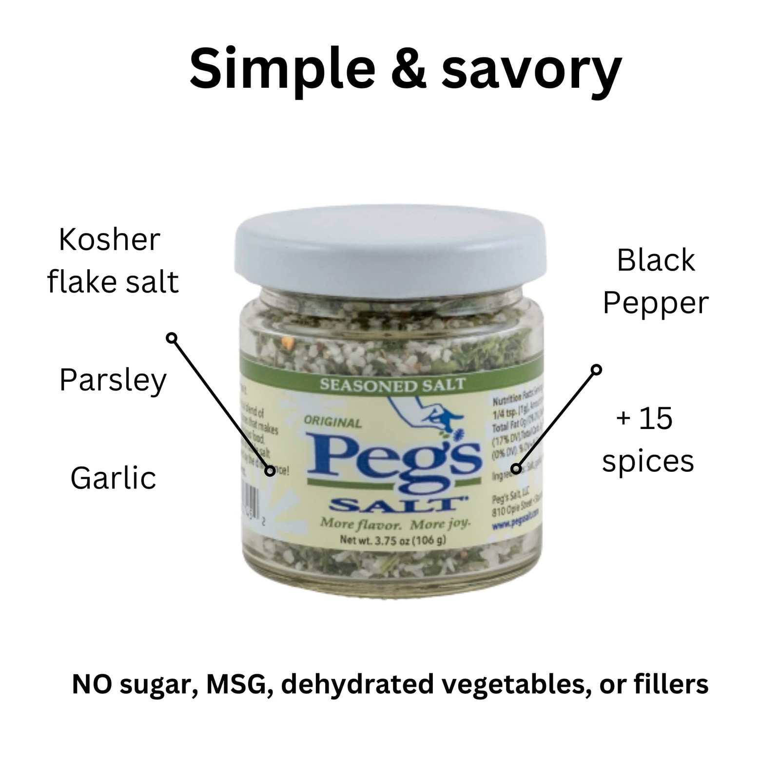 (Original) 3.75 oz Seasoned Salt for Every Meal-Gourmet Seasoning-No MSG-No S…