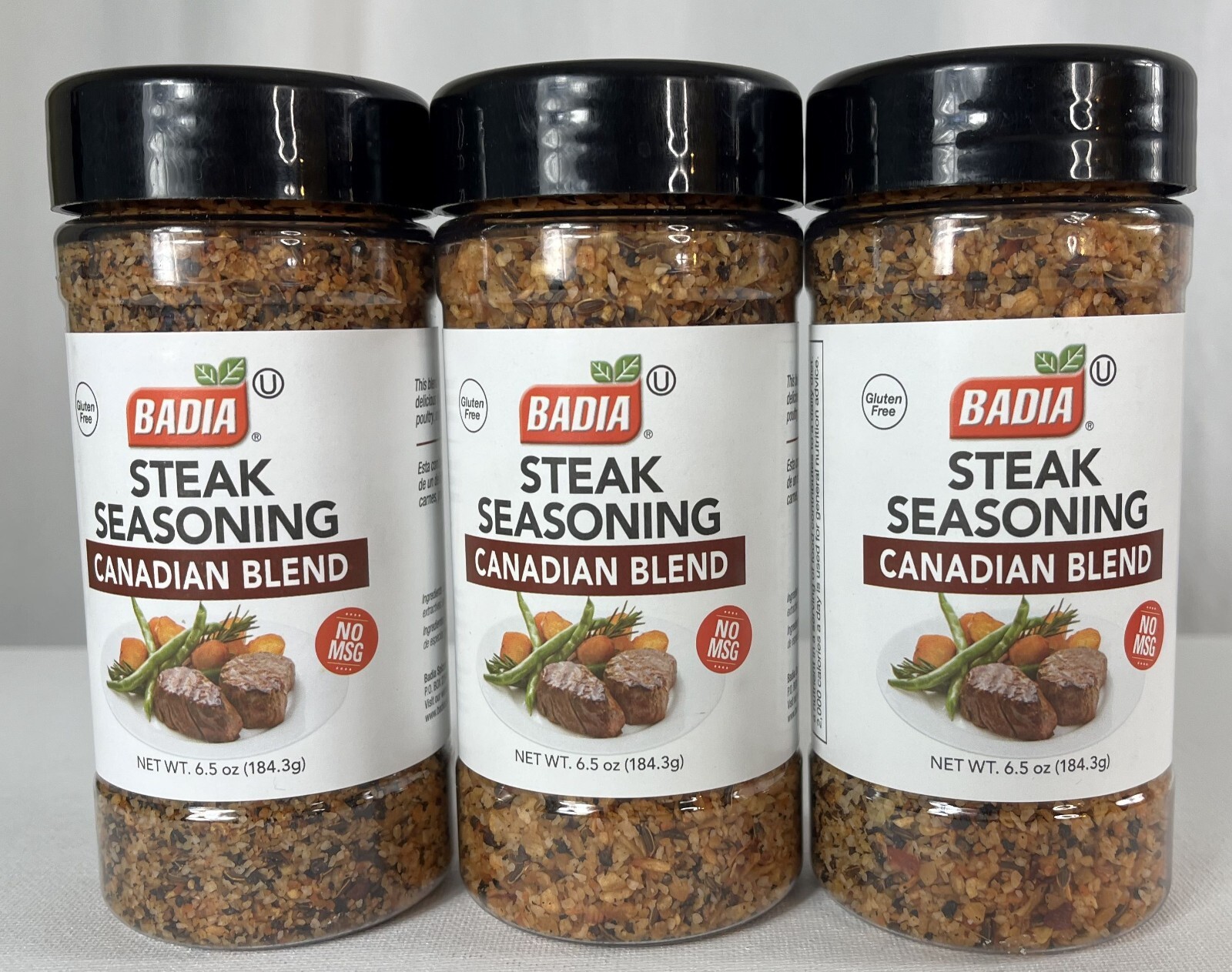 6.5 oz Badia Steak Seasoning Canadian Blend No MSG 6.5oz x 3