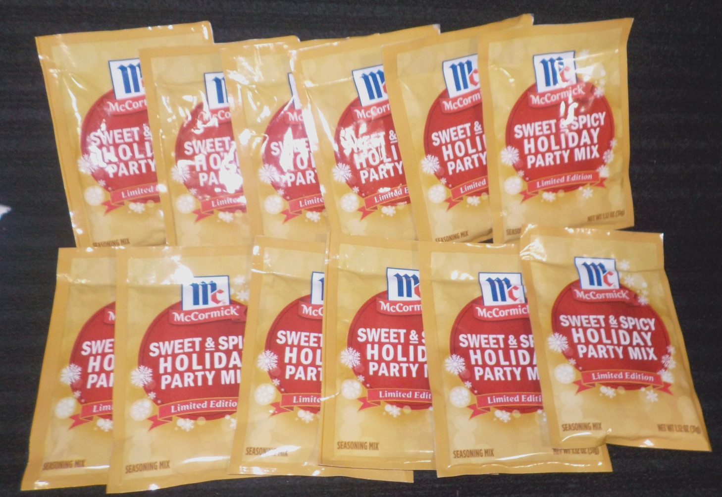 12 pk McCormick SWEET & SPICY Holiday PARTY Seasoning Mix Lmtd Edtn exp 07/2027