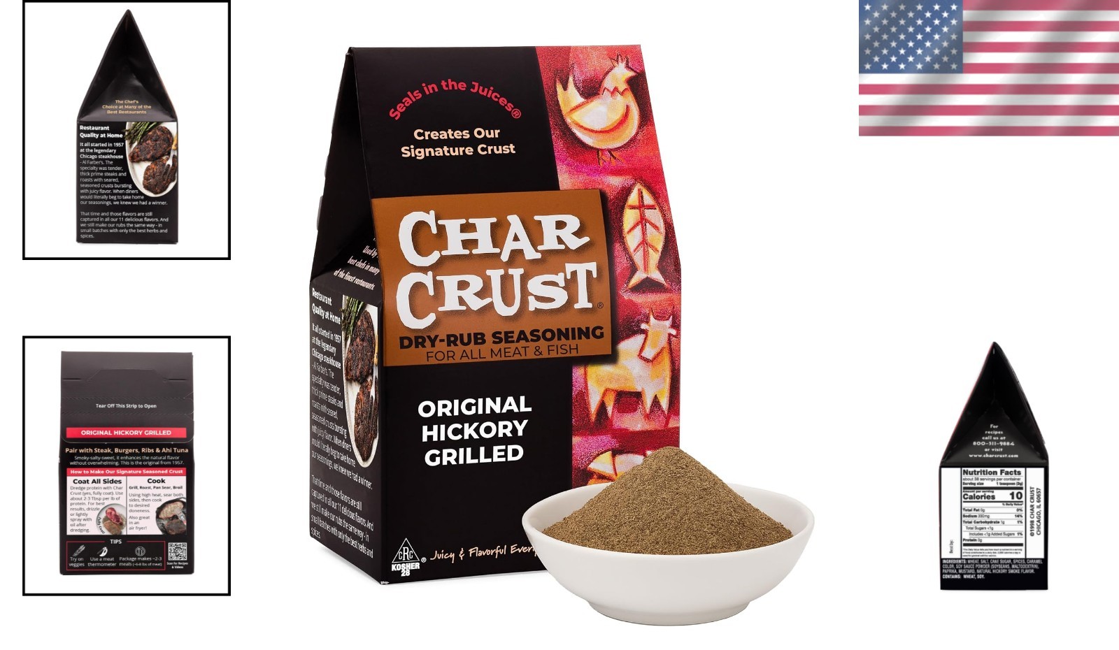 Hickory Grilled Dry-Rub Seasonings for Steaks & Ribs