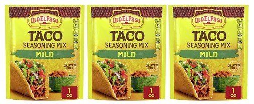 Old El Paso Mild Taco Seasoning Mix 3 Pack