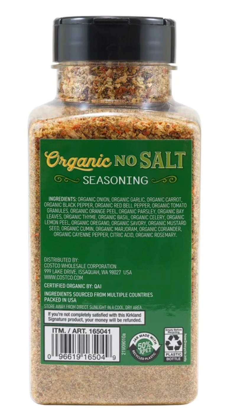 Kirkland Organic No Salt Seasoning 14.5 oz Salt-Free Spice Blend