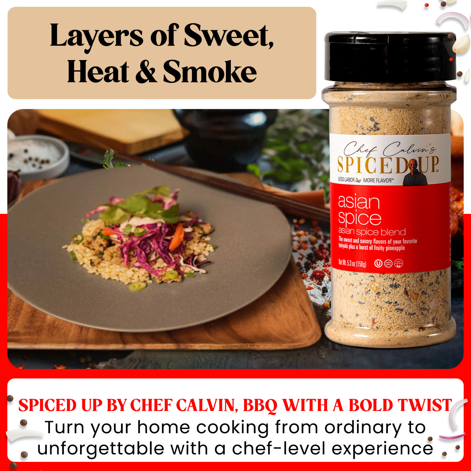 Asian BBQ Rub & Mama Clara Sofrito Seasoning for Rice, Beans & Soup – Non GMO
