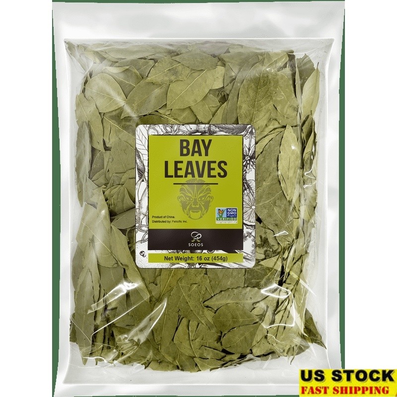 Dried Bay Leaves Whole Aromatic Herbs Cooking Soups Stews Marinades 1 lb New