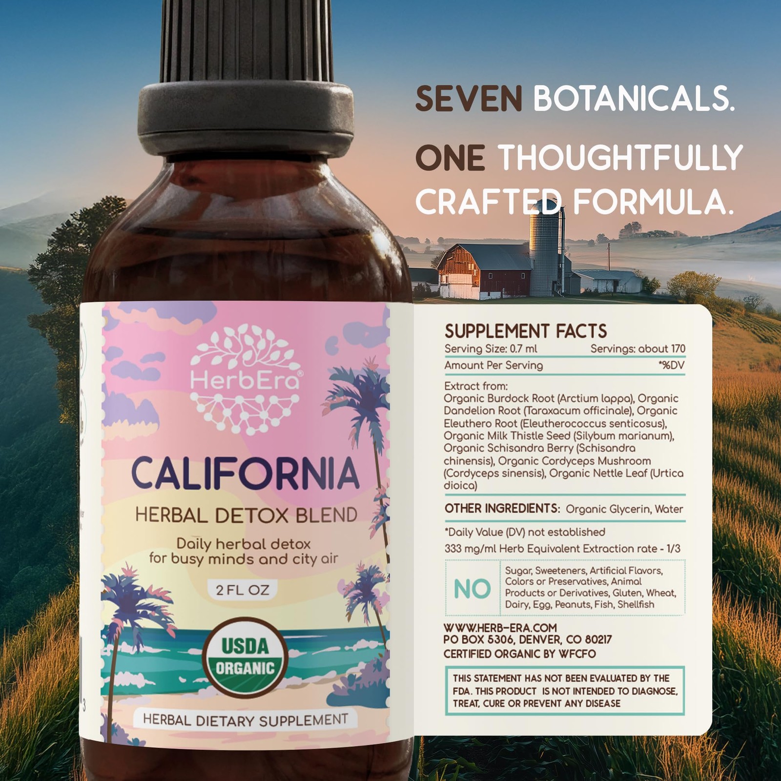 HerbEra California Herbal Detox Blend – USDA Organic 2 Fl Oz (Pack of 1)