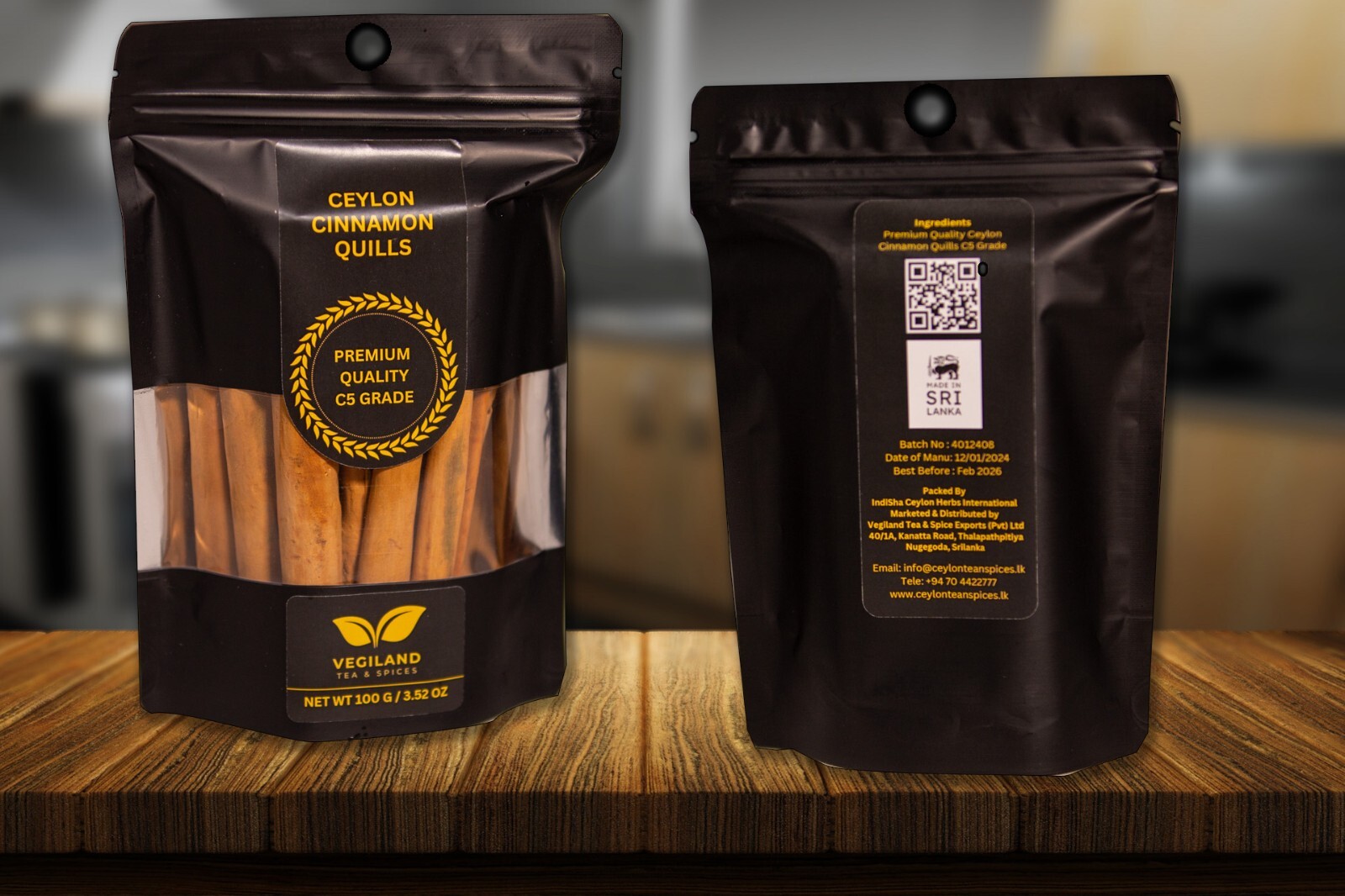 Premium Quality Ceylon Cinnamon Quills/Sticks C5 Grade 100 G From Sri Lanka