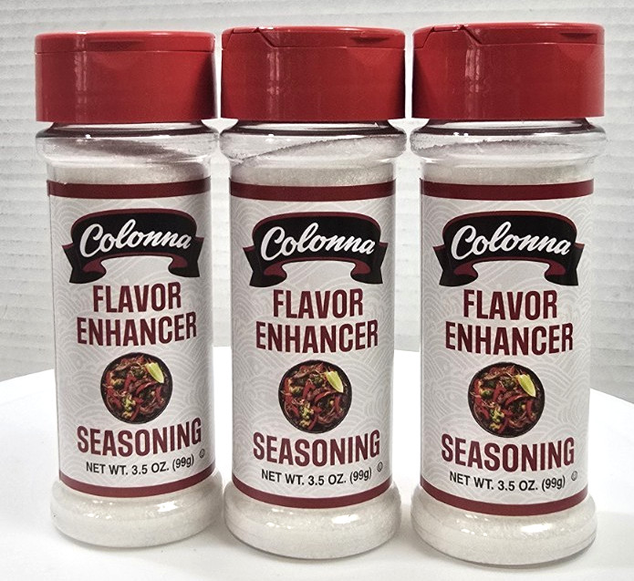3x Colonna MSG Monosodium Glutamate 3.5 Oz Shaker Flavor Enhancer Seasoning 8/28