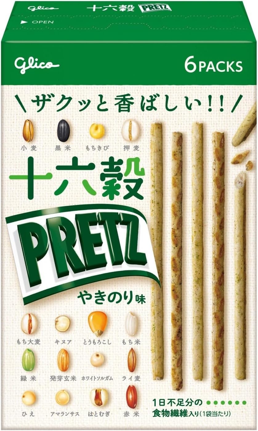 Pretz 16 Grain Pretz Light Salt Flavor 60g x 5 pieces Snack Pretzel from Japan