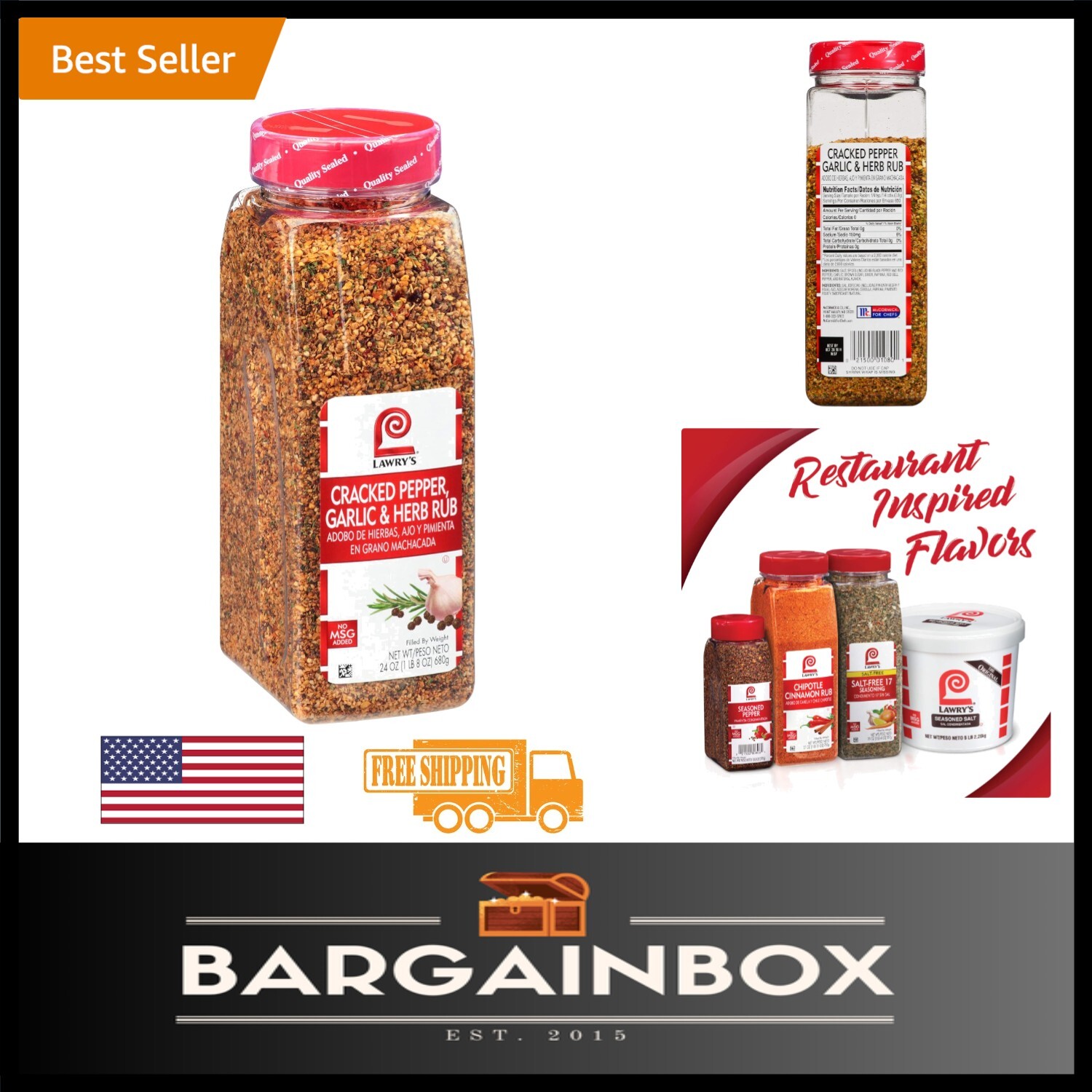 Kosher 24 oz Garlic and Cracked Pepper Rub – Spice up Your Culinary Creations