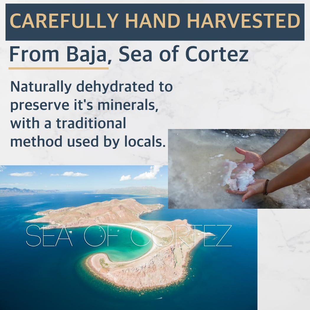 Baja Coarse Grain Sea Salt Natural Grain Crystals 8 Oz. Bag